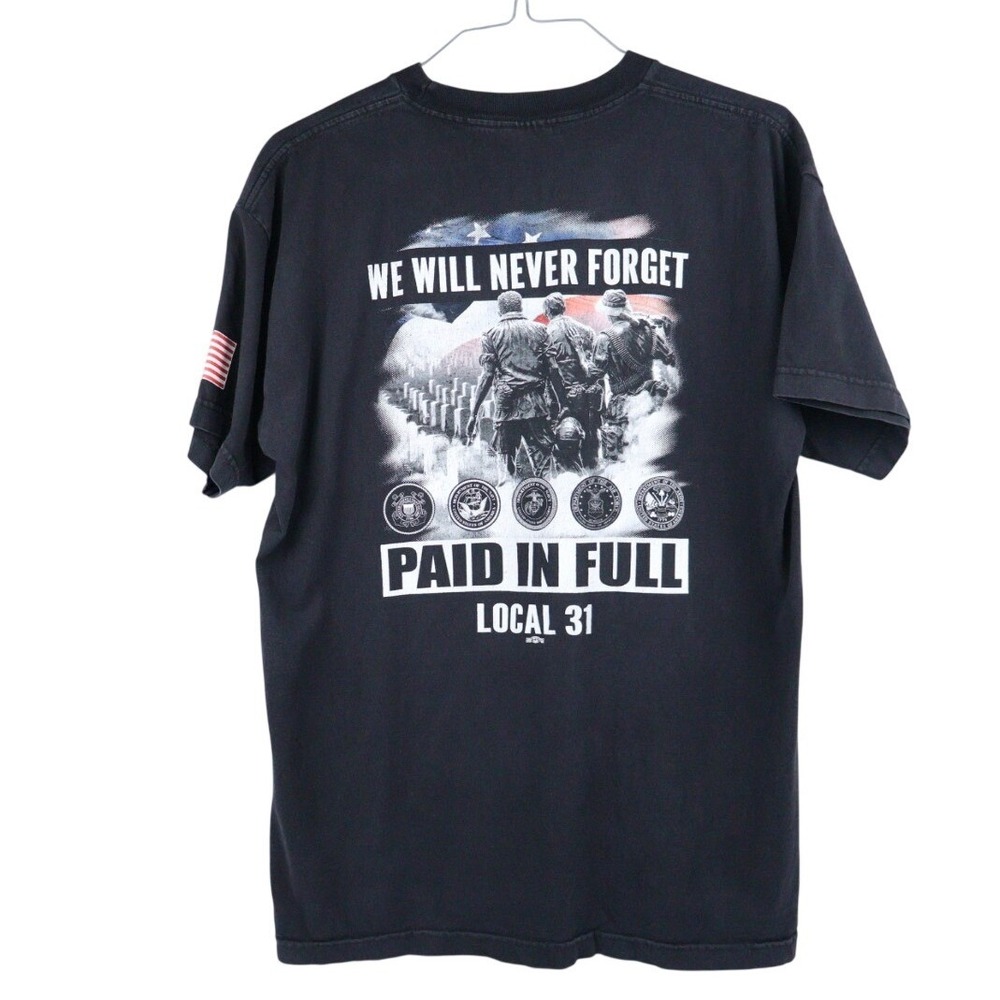 VTG SMART Local Union‎ 31 Military Tribute Graphic Pocket T-Shirt Men's Large